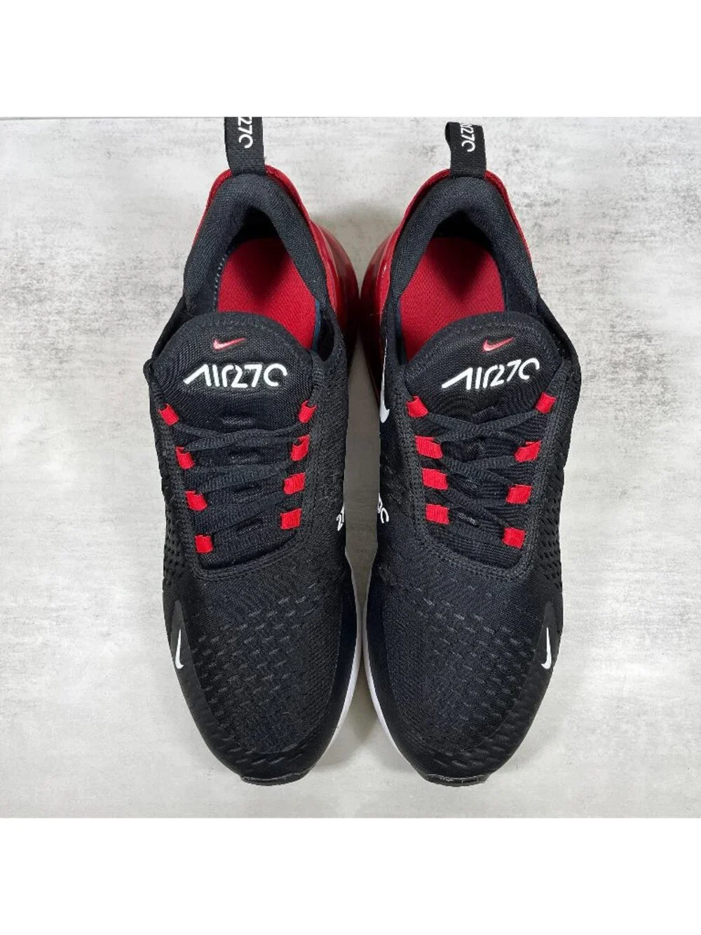 Nike Air Max 270 Running Shoes - Men's Size 11 - Black Red